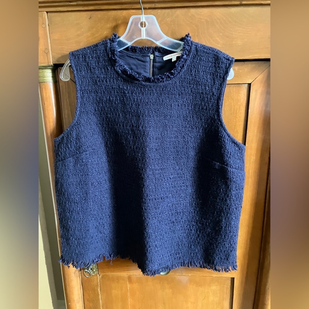 Frances Valentine navy tweed shell Sz L
